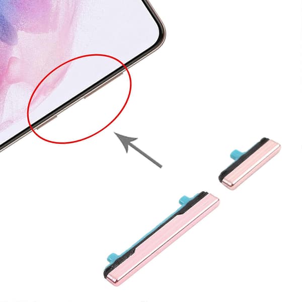 For Samsung Galaxy S21+ 5G Strømknapp og Volumkontrollknapp [DB] Rosa Pink