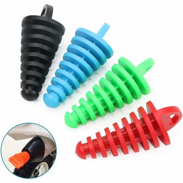Motorcycle Waterproof Rubber Exhaust Plug Green