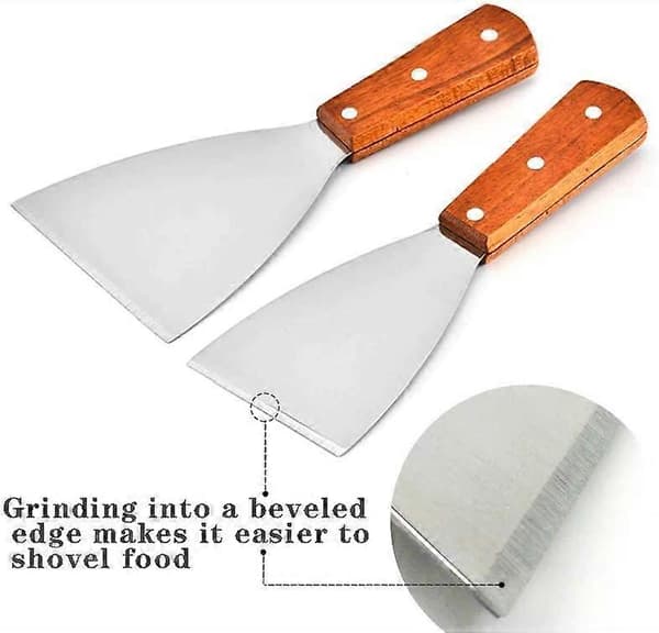 Grillskraber Stegebord Rustfrit Stål Kommerciel Kvalitet 8 1/4 Tommer Teppanyaki