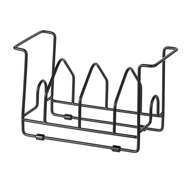 Cutting Board Storage Rack Cutting Board Holder Kitchen Countertop Pot Lid Vertical Storage Rack (Black)