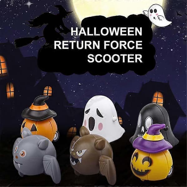 Halloween Legetøjsbil med Træk-tilbage-funktion, Sjov Interaktiv Gave til Børn