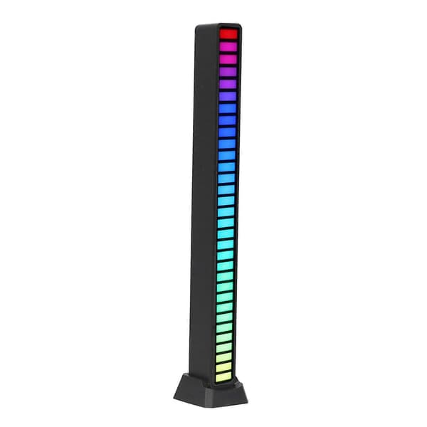 Stemmestyret RGB Ambient Light Bar USB til Bil Hjemmestudie - Sort