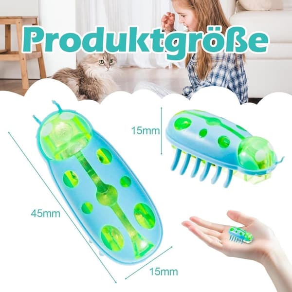 7/4-piece interactive pet toy - electric pet toy, mini beetle, interactive small insect, toy for cat and dog_yu 7PCS 7PCS