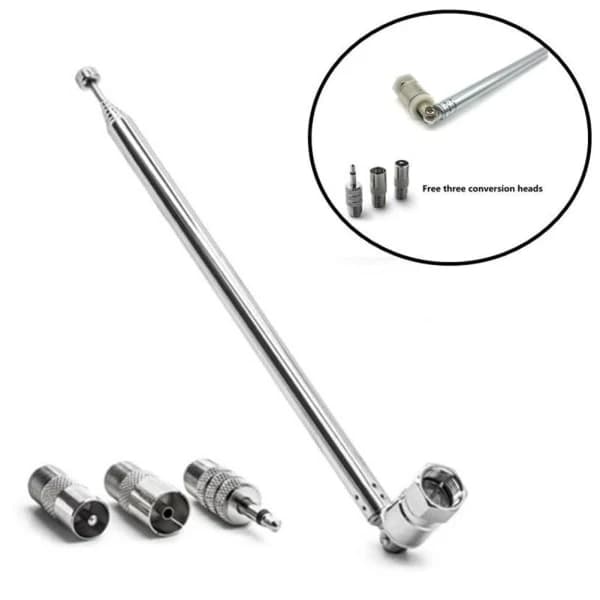 FM-radioantenne 76 cm adapter for hjemmeradiostereo UK-mottaker