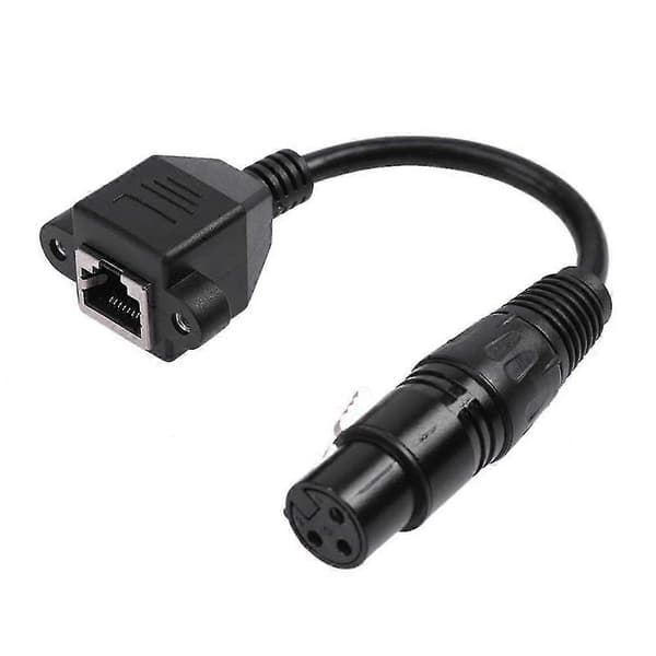 XLR3 til RJ45 nettverkskabel hunnport XLR-hode til nettverkskabel forlengelse til XLR hann LED-lys ca