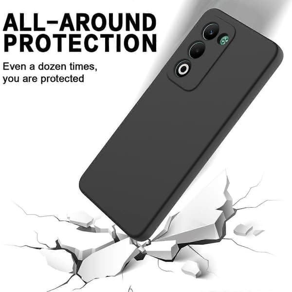 Til Oppo A5 5G Oppo A5 4G Flydende Silikone Cover Telefon Bagside med Håndrem Sort