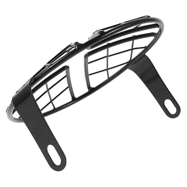 Universal Motorcycle Headlight Grille Cover Metal Mesh Guard for Motorcycles Easy Installation Black 19cm