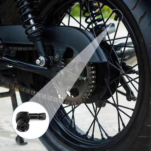 4 stk. Motorcykel Vinkelventil Aluminium Vinkelventil 90 Graders Dækventiladapter Ventilforlængeradapter