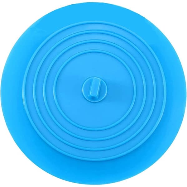 Silikoneprop til badekar, 15 cm/6 tommer universal afløbsprop, afløbsprop, badekarsprop, vaskeprop til køkken, badeværelse og vaskerum. (Blå)