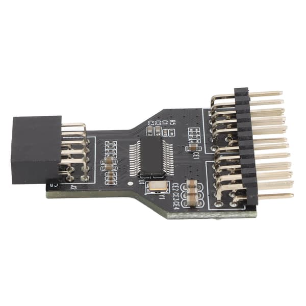 9-bens USB-splitter 9-ben til dobbelt 9-ben In-line USB2.0-stik Hun 1 til 2 Han 0,3 meter forlængerkabel USB-hovedhub
