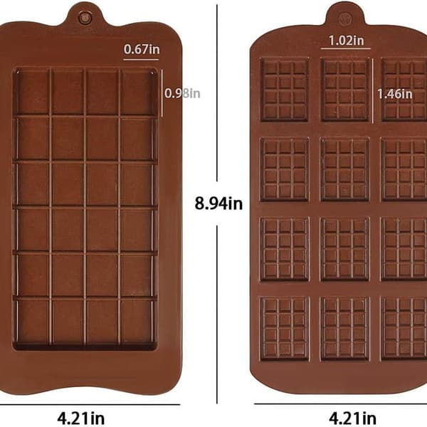 Pakke med non-stick silikonformer for sjokolade