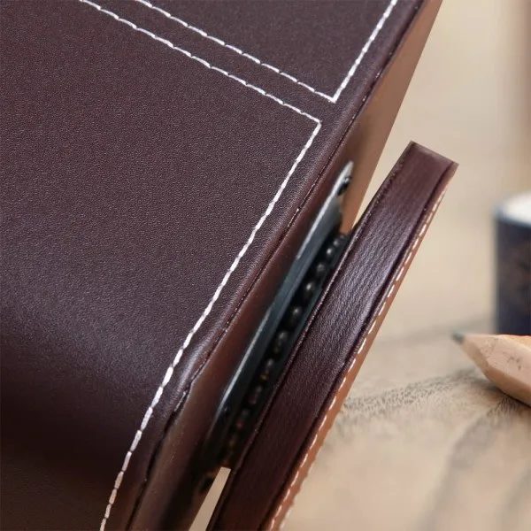Leather Remote Control Holder with 360° Rotatable TV Remote Control Holder