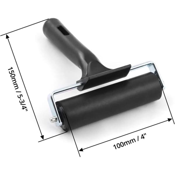 Ink Roller, Brayer Rubber Roller for Printing, Wallpaper, Linocut Ink, 10 cm