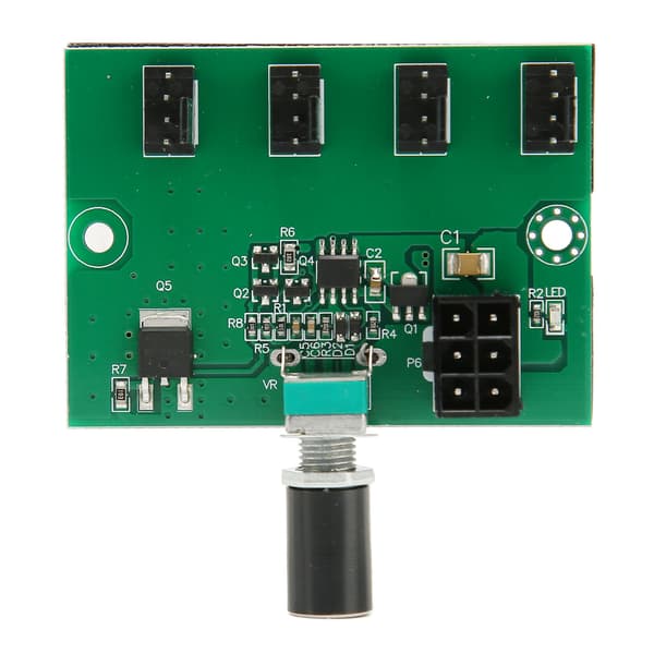 Chassiventilator Hastighedsregulator Hub DC 12V PWM 4 Kanal Ventilatoradapter til 4pin 3pin 2pin PC Ventilator