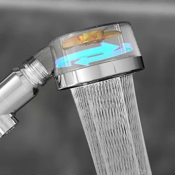 Eco-tornado Blue - Double Pack - Water-Saving Pressure-Boosting Shower Head - 360 Rotating Hand Shower - JNH Shower Head