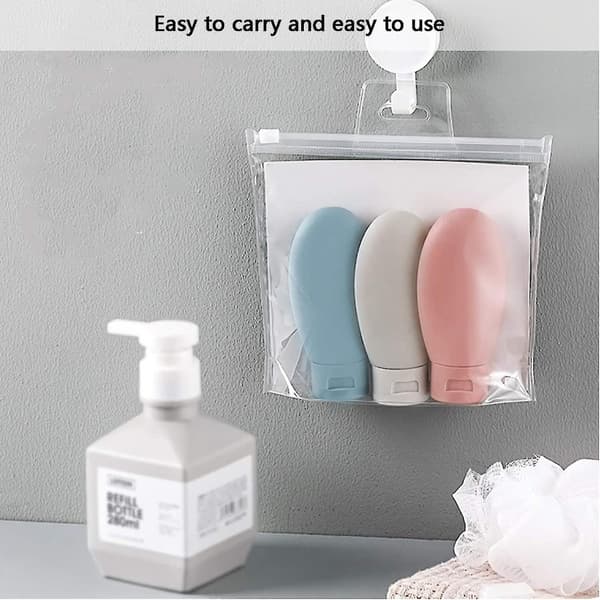 3-piece Refillable Travel Bottle Set, 60ml Travel Bottles & Containers, Leak-proof