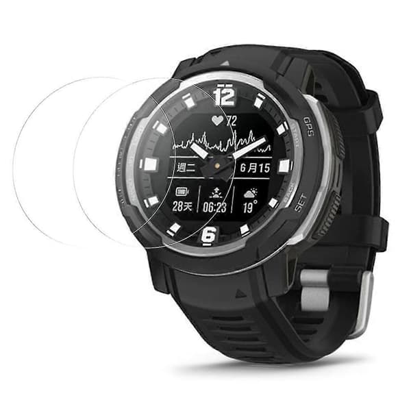2 kpl/setti Garmin Instinct Crossover -kellon näytönsuoja karkaistu lasi 2.5D Arc Edge HD kirkas