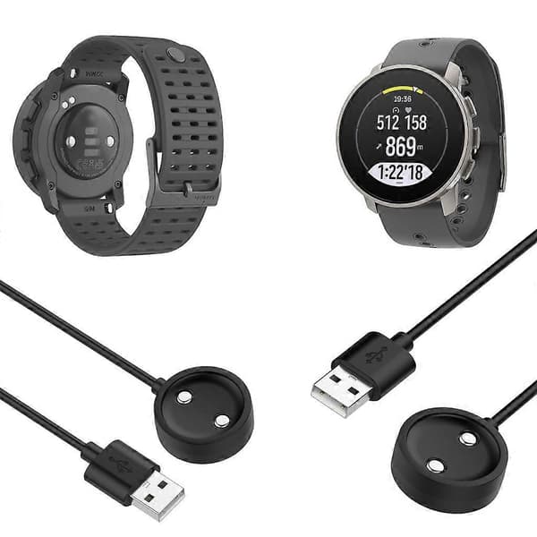 Hurtigladeholder Ladekabel Strømadapterstasjon for Suunto 9 Peak Pro (FMY)