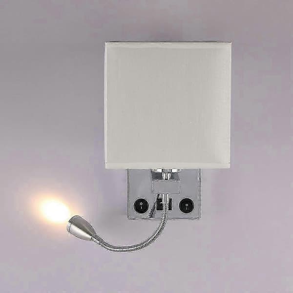 Modern LED Wall Lamp Bedside Lamp Bedroom Sconce with Switch USB Interior Headboard Home Hotel
