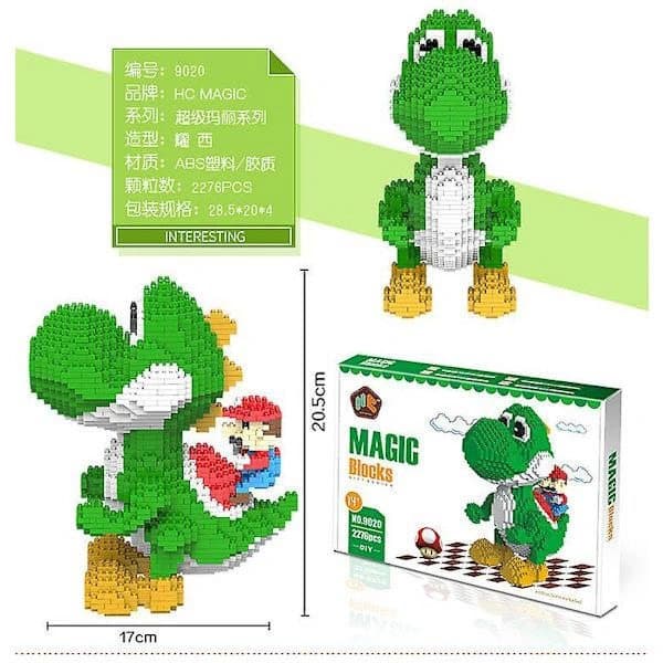 Super Mario & Luigi Byggeklodspuslespil — Miniatyr 3D-figur Byggeklodslegetøj