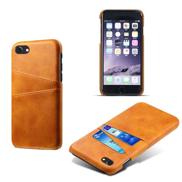 Mobilskall med kortholder, egnet kompatibel iPhone 13 - Oransje