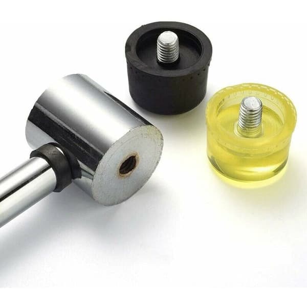 Double-headed soft rubber nylon hammer with non-slip rubber handle for jewelry making (35 mm)