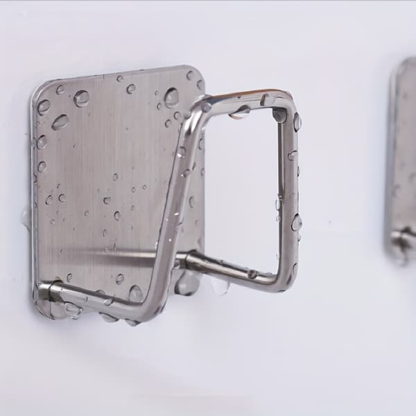 Stainless Steel Sponge Holder, Wall Mounted Double Hook, Sink 1 pc Silver 1 st Silverren