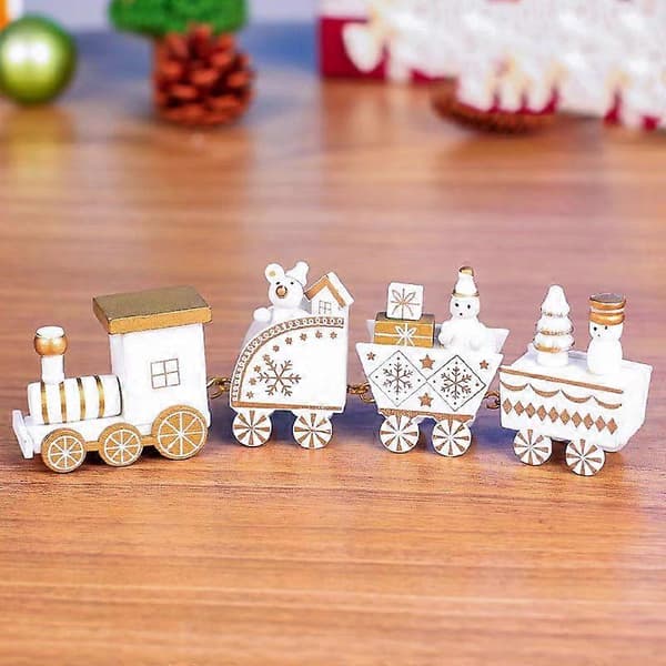 Mini Trætog, Julepynt til Tog, Julepynt, Miniature Campingvogn Julepynt, Minidukker, Boligindretningspynt