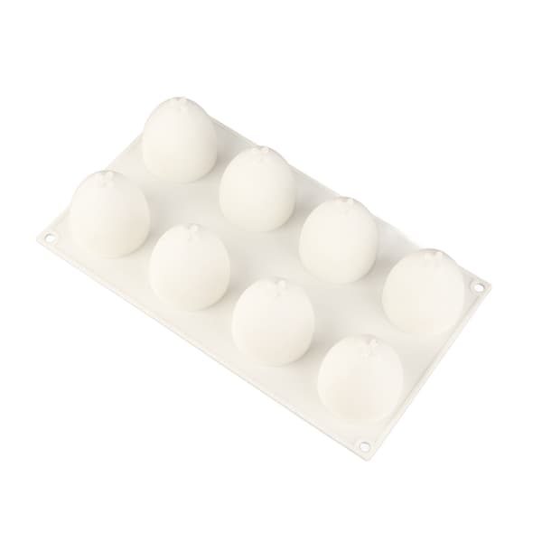 Ægformet kageform 8 hulrum silikoneform non-stick DIY bageform