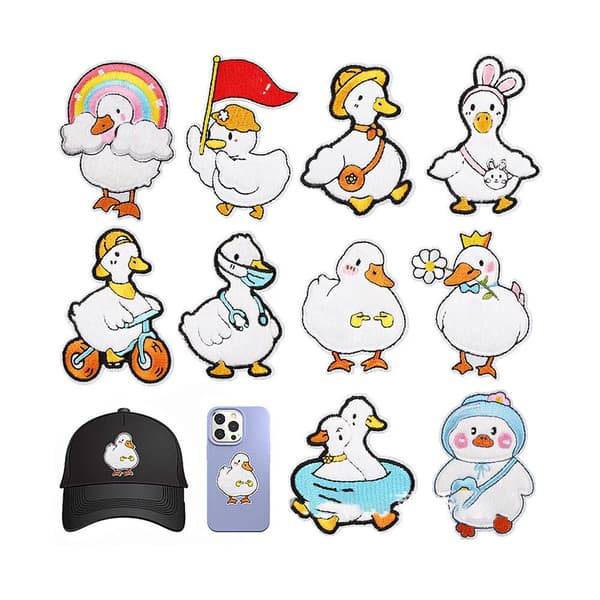 10-pack självhäftande fleece-broderilappar.