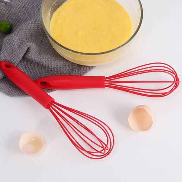 Silikonvisp, manuell mixer, silikonbakning, kreativ, röd