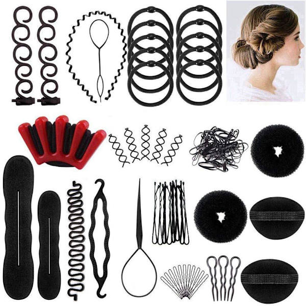 (Typ A - 25 set) Hårstyling Set, Hårdesign Styling Verktygstillbehör