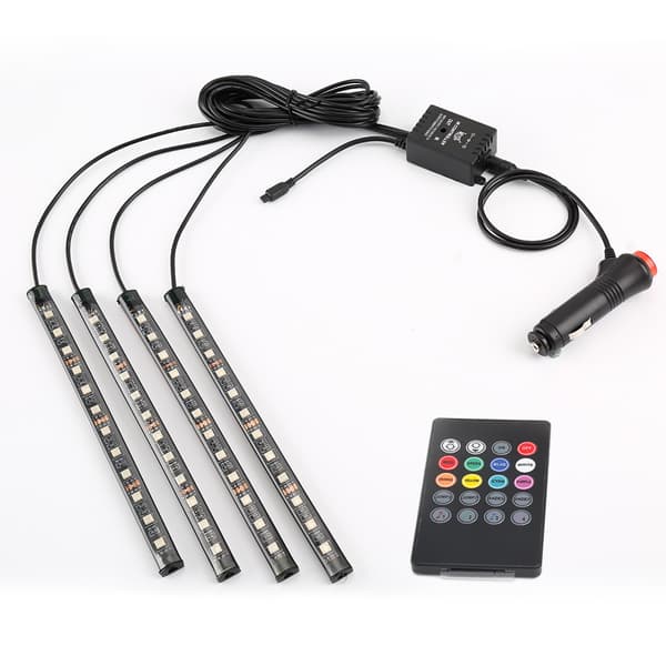 LED-remsa LED-inredningsbelysning bil, 4 LED-remsor
