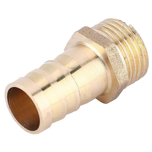 5 Pcs BSP Male Connector Pipe Fitting Brass Straight PC14-04 (1/2)
