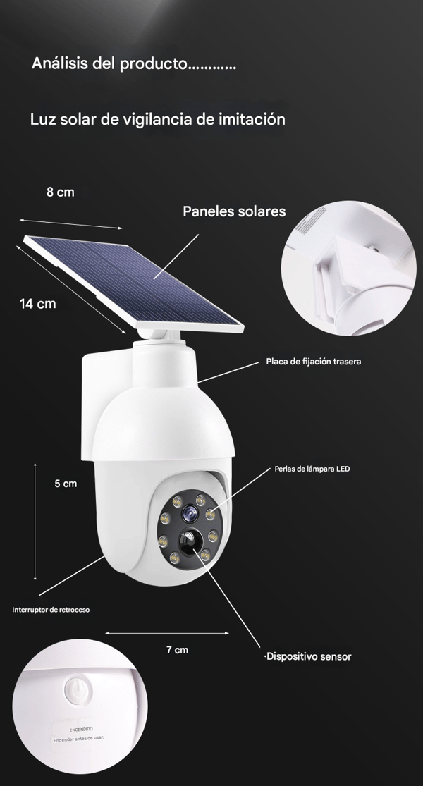 Intelligent Solar Lamp Human Body Induction Lighting Simulation Surveillance Camera Sunlight (No Surveillance) Induction Lighting
