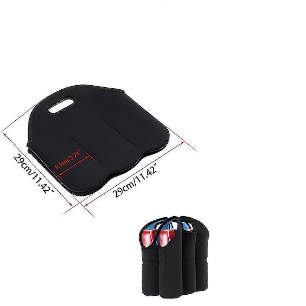 Set med 1 - Isolerad vinväska i neopren + 6-pack väska för öl/vattenburkar purple