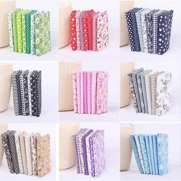 56 Pcs Square Cotton Fabrics 25x25cm Sewing Fabric Floral Pattern Household Craft DIY Accessories