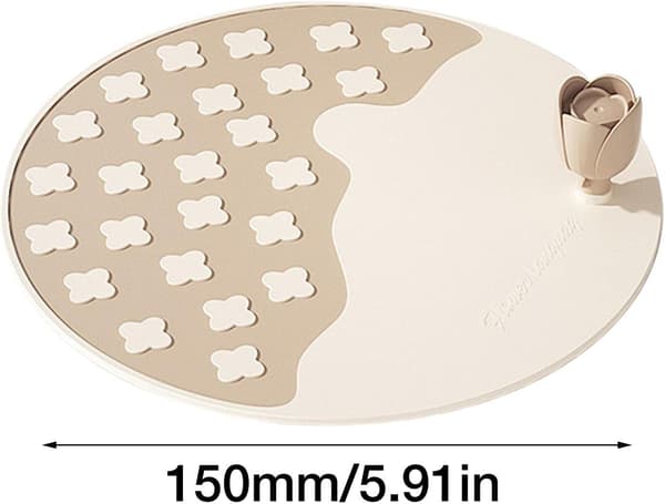 Silicone Floor Drain Stopper - Deodorant Tulip Handle Bathtub Plug