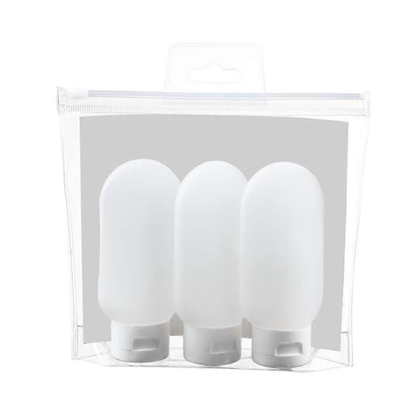 100 ml silikonreseflaskor, resetvättflaskor, silikonvätskereseflaskset, behållare i resestorlek, 3 st