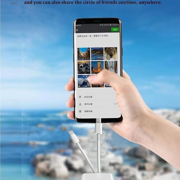 Lightning till SD för iPhone/iPad, minneskortläsare med dubbla kortplatser