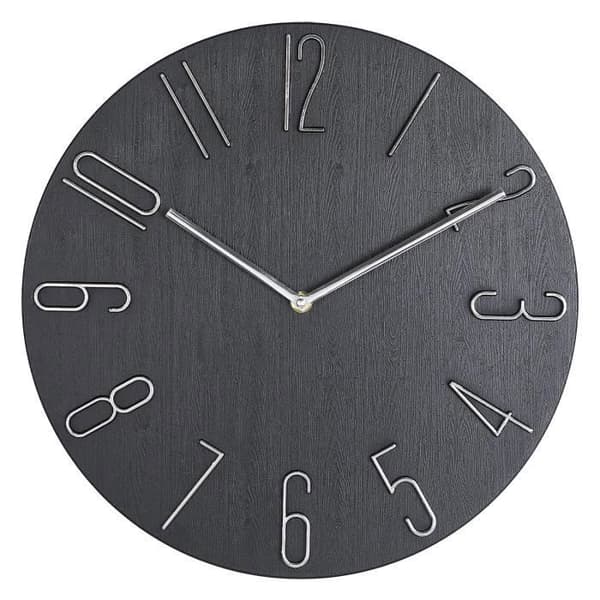 Seinäkello - Design - 3D-numerot - Kvartsikoneisto - ∅ 30 cm - Moderni sisustus