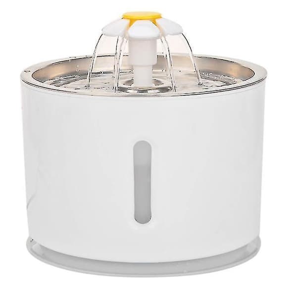 Automatic Pet Water Dispenser with Stainless Steel Tray, Automatically Shuts Off When Water is Low - Grey