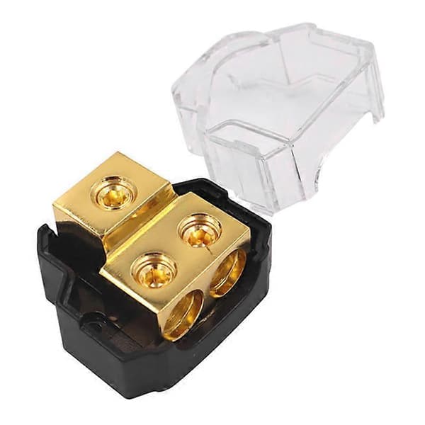 Car Audio Amplifier Power Distribution Block 1 in 2 Out Way Power Ground Distributor Block Car Amplifier