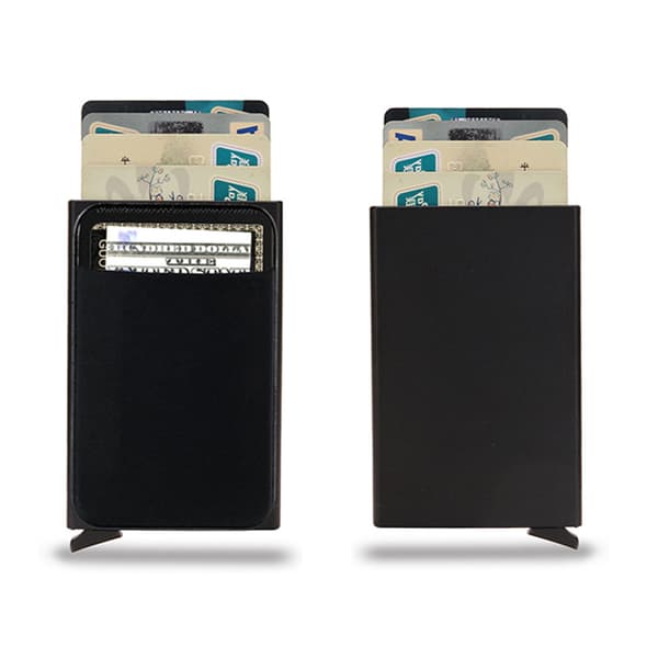 #1 sort kortholder til 6 kort - RFID-krypteret unik nummerering#
