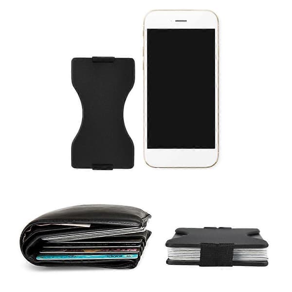 Simple Slim Card Holder - RFID Blocking Credit Card Holder for Front Pocket - Black