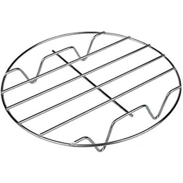 HHL 2-pack 6/7/8-tums fritös tillbehör rostfritt stål matlagningsställ runt kök stål enkellagers grillställ (d-v2)