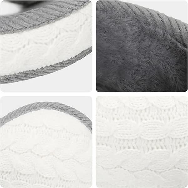 Uni, Vinter Varme Øreklokker, Sammenleggbare, For Utendørs, Sykling, Løping, (Hvit)