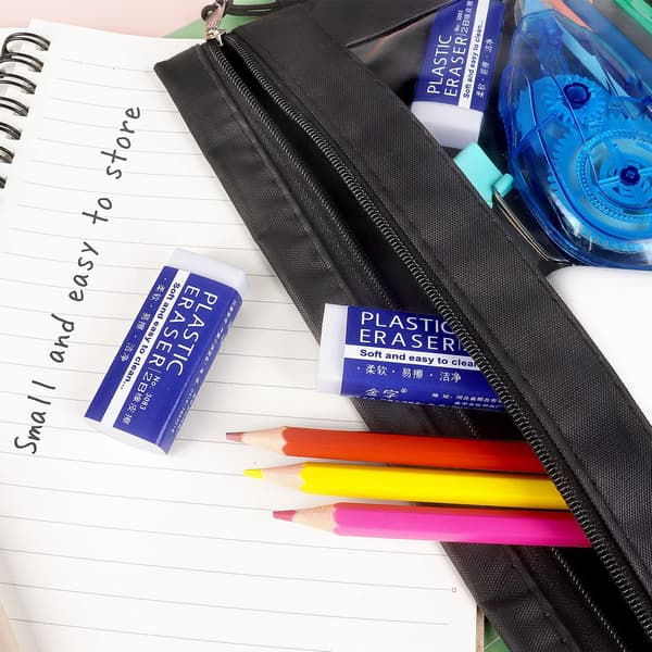 6-pack Pencil Erasers, Large White Erasers for School and Office, Artist Erasers for Drawing