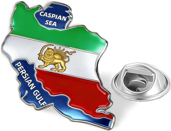 Iran kartnål, laget av rustfritt stål, merke, suvenirgave.
