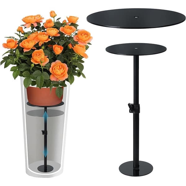 Justerbart Akrylväxtstativ 29cm - Förhöj Dina Växter Med Stil, Kompatibelt Med Olika Krukor
